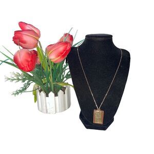 Mother’s Day Riah Fashion Engraved “First My Mom Forever My Friend” Necklace